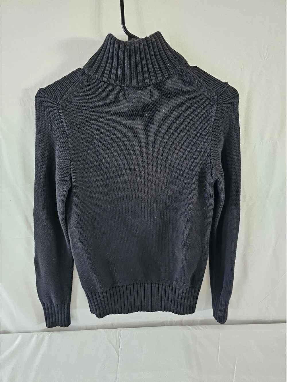 Polo Ralph Lauren Boys' Black Half-Zip Cotton Sweater Size M (10-12)